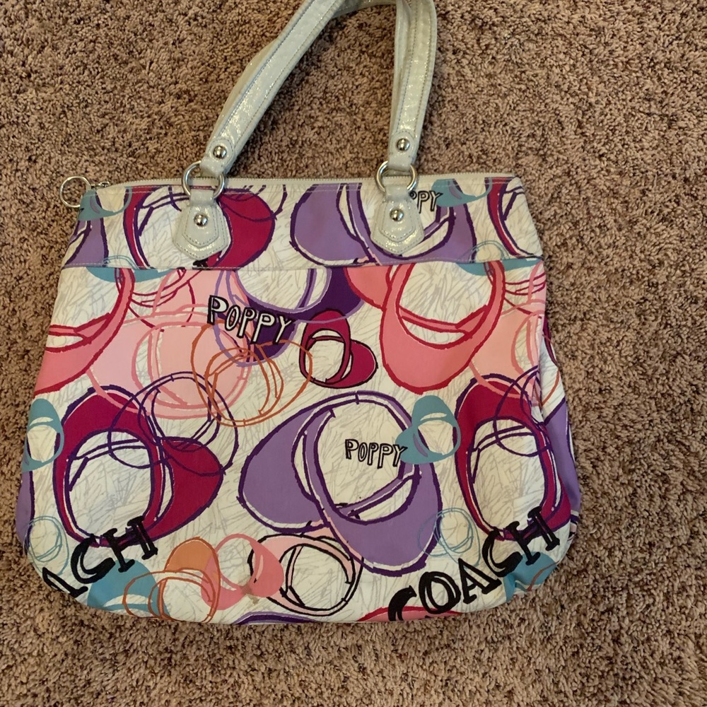 Poppy Coach purse and matching change purse